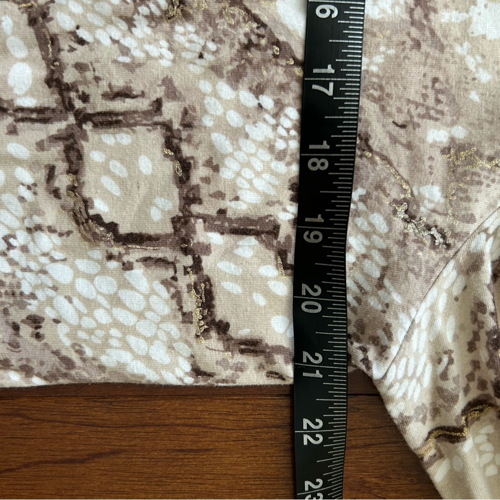 Alfred Dunner Beaded Python Print Top Cotton Blen… - image 7